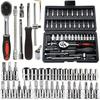46-53PCS Hand Tool Sets Car Repair Kits Set Workshop Socket Mechanical Tools Box for Home Ratchet Screwdriver Kit