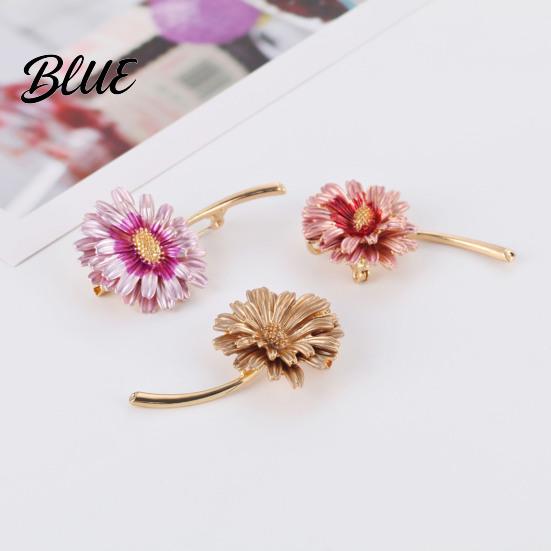 Flower Brooch Jewelry Women Gradient Enamel Design Suit Lapel Lightweight
