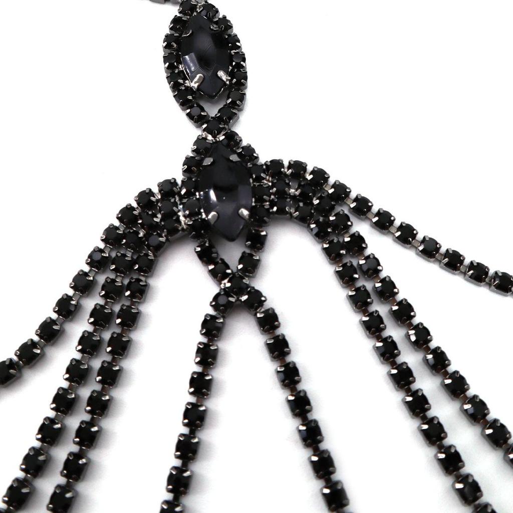 European & American Rhinestone Elastic Hair Tie & Tassel Gatsby Headband for Prom & Party