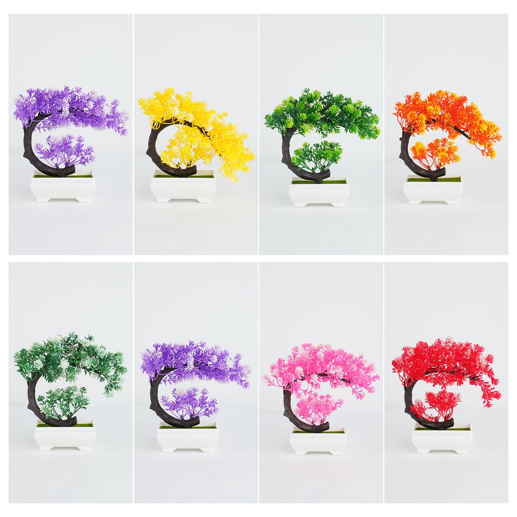 Künstliche Pflanzen Bonsai Kleiner Baum Topf Kunstpflanze Blumen Topfpflanzen Ornamente für Zuhause Zimmer Hotel Garten Tisch Offizielle Dekoration