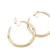 Women's Plain Hoop Clip On Earrings, Minimalist Non-Piercing Statement Earrings, European Style Sophisticated Versatile Jewelry