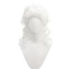 Perruque Synthétique Bouclée de Juge Colonial Blanc, Style Aristocrate du 18ème Siècle pour Cosplay de Cour, Théâtre Historique et Fête d'Halloween