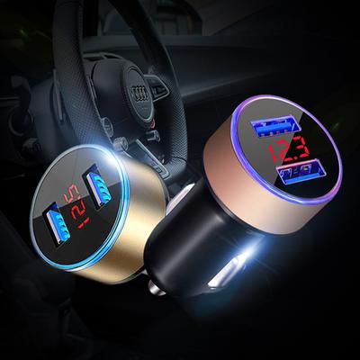 Usb Quick Charge Car Charger Voltage Display Splitter Lighter Socket Qc 3.0 Charger In Dual Car Adapter Accessories