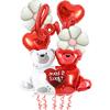 6Pcs Valentine's Day Cute Bear LOVE Letter Balloon Set Suitable for Valentine's Day Party Decoration Confession and Decoration