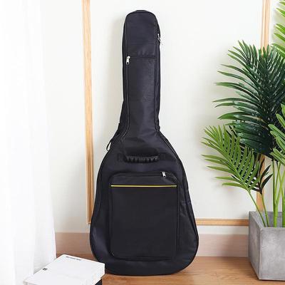 Rucsac pentru chitară de 41 de inch, impermeabil și căptușit - Pânză Oxford, Geantă pentru instrument folk cu bretele duble îngroșate pentru studenți