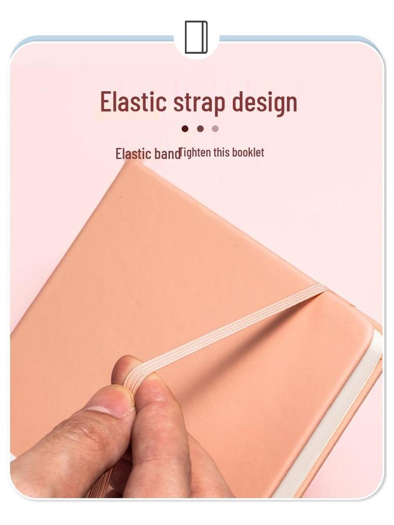 Custom A5 PU Notebook with Strap - Portable, Logo-Printable Business Journal, A6 Size Available