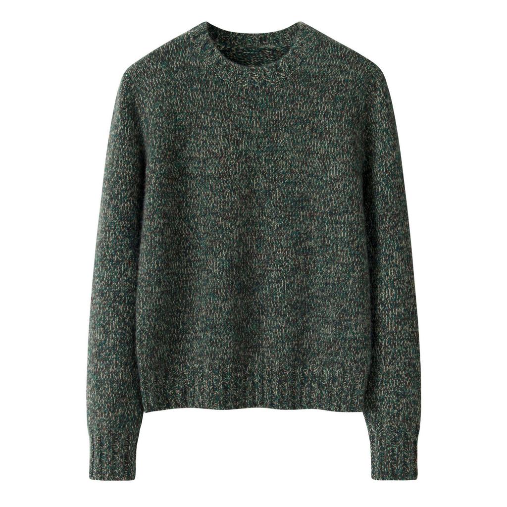 קרדיגן ארוך עבה מ-100% קשמיר לנשים - קולקציית סתיו 2025: סוודר סרוג רפוי, חם, עם שרוולים ארוכים.