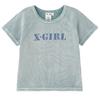 Casual Faded Rib Baby Top In Light Blue X-girl