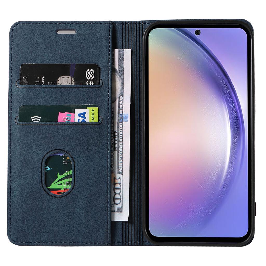 Etui na Samsung Galaxy A26 5G z paskiem na nadgarstek, podstawką, magnetyczne, skórzane, portfelowe