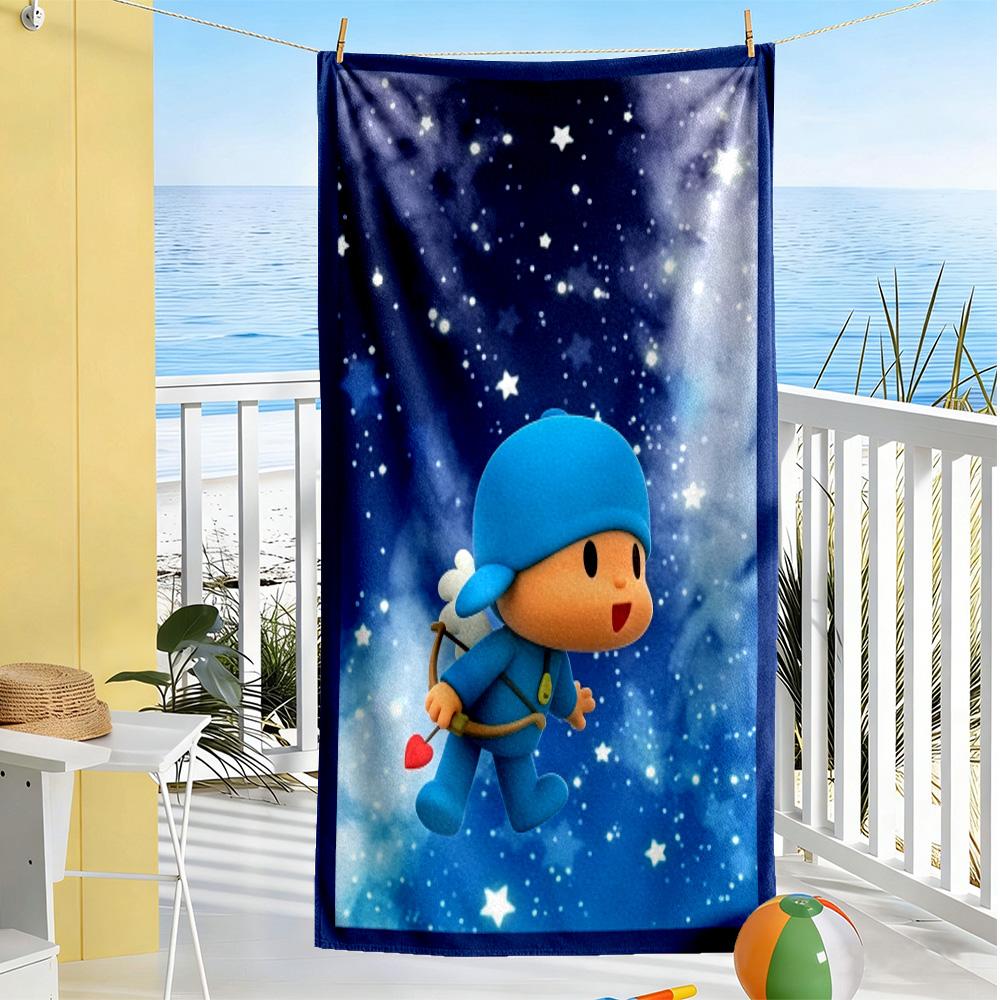 Pocoyo Beach Towel Super Soft & Absorbent Comfortable Lightweight Suitable for Sports, Travel, Swimming, Yoga, Bathroom, Beach, And Pool