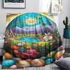 Easter Egg Print Flannel Blanket,High Quality Comfortable for All Seasons,Home Decor,Warmth and Comfort,Perfect for Christmas Gifts