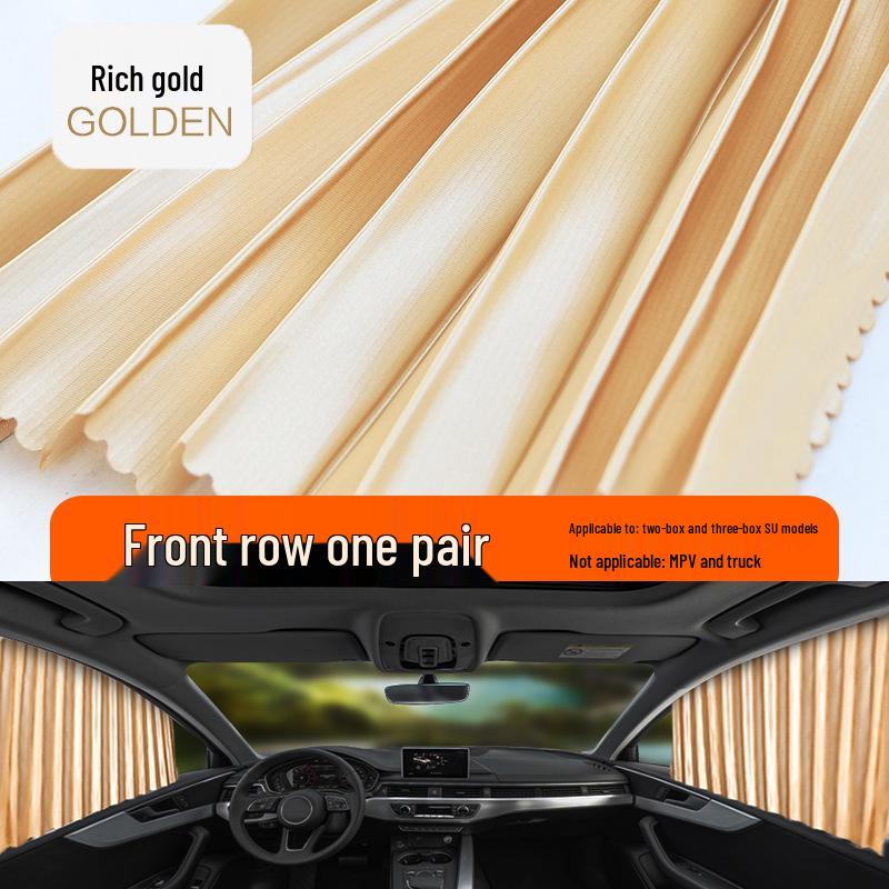 Universal Automatic Retractable Magnetic Car Window Sunshade & Heat Insulation Curtains