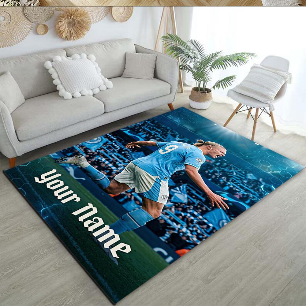 Haaland Personalized Text Carpet Perfect For Bedrooms Kitchen Outdoor Foyer Antislip Carpet Decorate Offices Perfect Gift For Friends Family