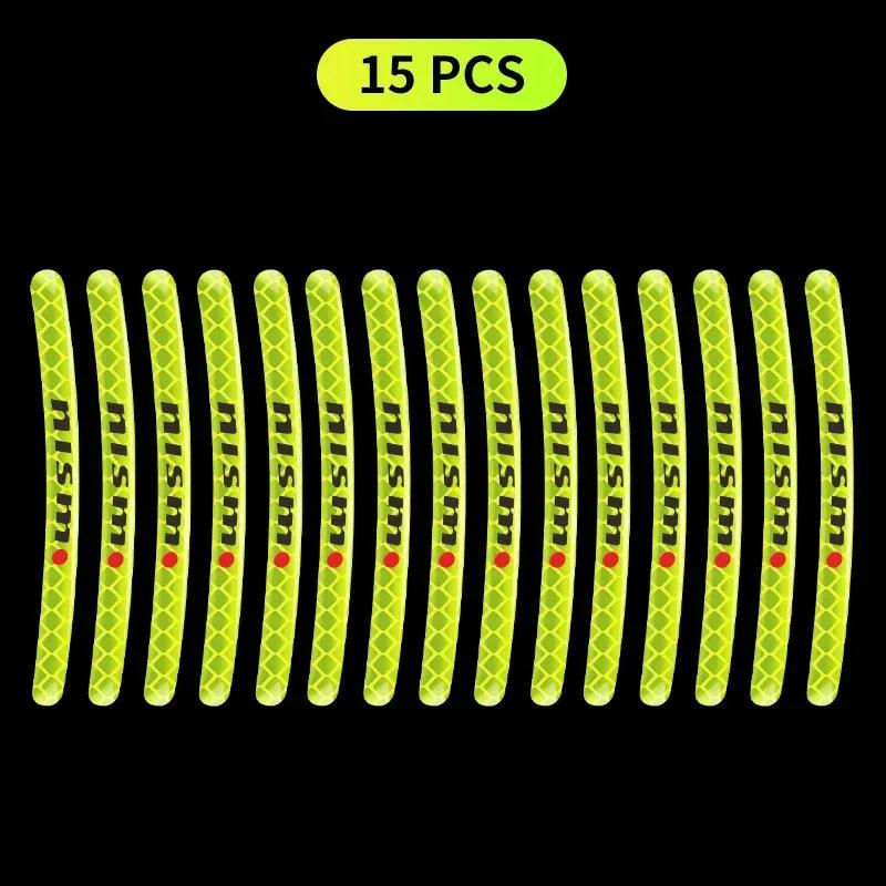 Car Wheel Fluorescent Sticker Hub Sticker Reflective Warning For Nissan Nismo Tiida Teana GTR Juke Qashqai Auto Accessories