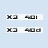 ABS Chrome Black 2.6cm M X3M40i X3M40d M40i M40d X3 NumbersABS Emblem for BMW X3 SeriesF25 G08 G45 Car Trunk Badge Logo Sticker
