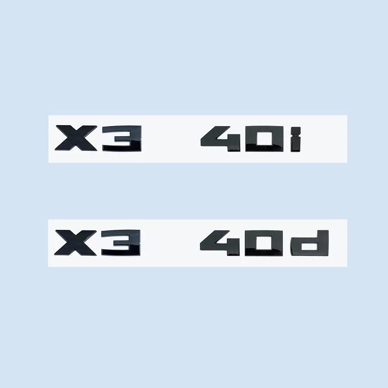 ABS Chrome Black 2.6cm M X3M40i X3M40d M40i M40d X3 NumbersABS Emblem for BMW X3 SeriesF25 G08 G45 Car Trunk Badge Logo Sticker