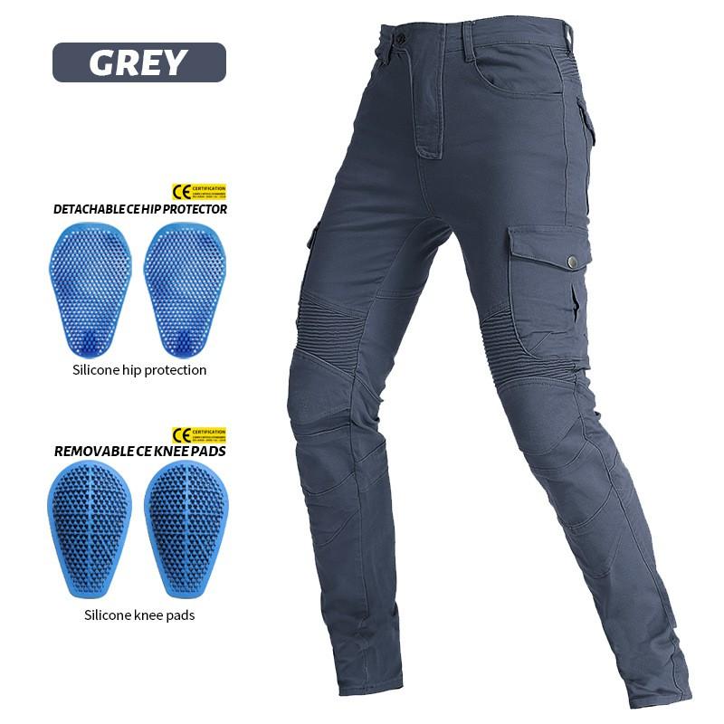 VOLERO Motorcycle Riding Jeans Protective Motorbike Pants Riders Silicone Padded Racing Trousers
