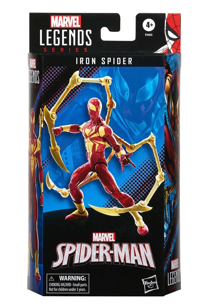 Hasbro Marvel Legends Series 15cm Iron Spider Action Figure Toy with 2 Accessories Multicolor F3455 Spider-Man