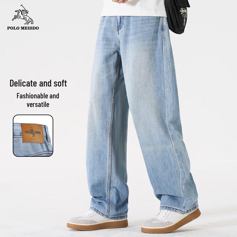 POLOMEISDO Men s Retro Loose Fit Jeans 29