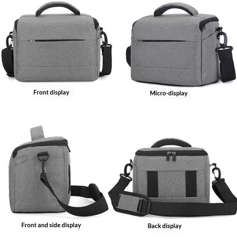 Water Resistant Camera Bag Shockproof Padded Interior Adjustable Shoulder Strap For Outdoor Photography Hiking Travel