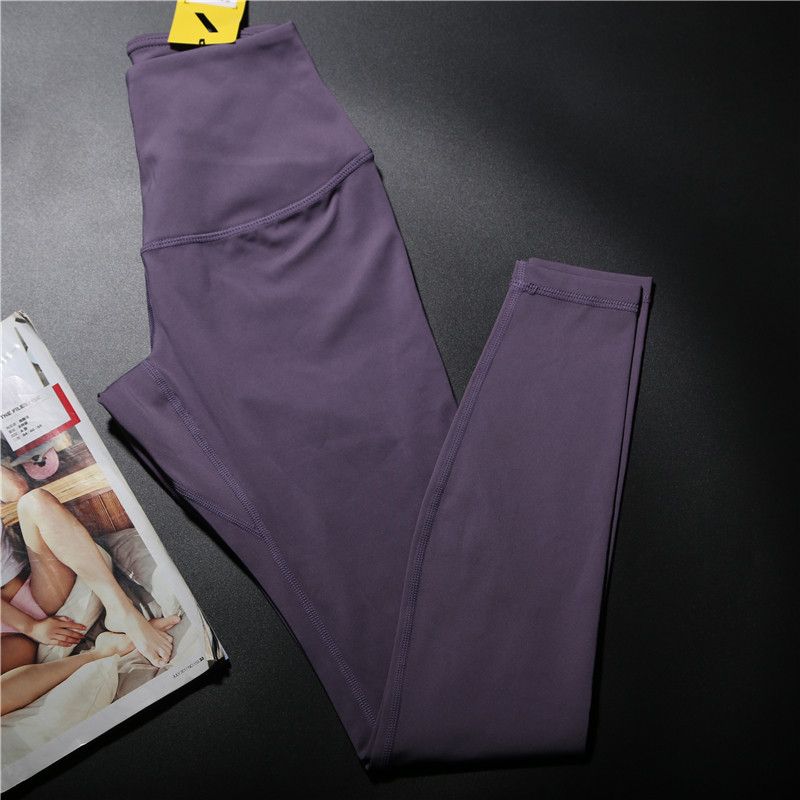 European and American Good Goods Fall Elastic Outerwear Training Workout Pants Smoked Purple L