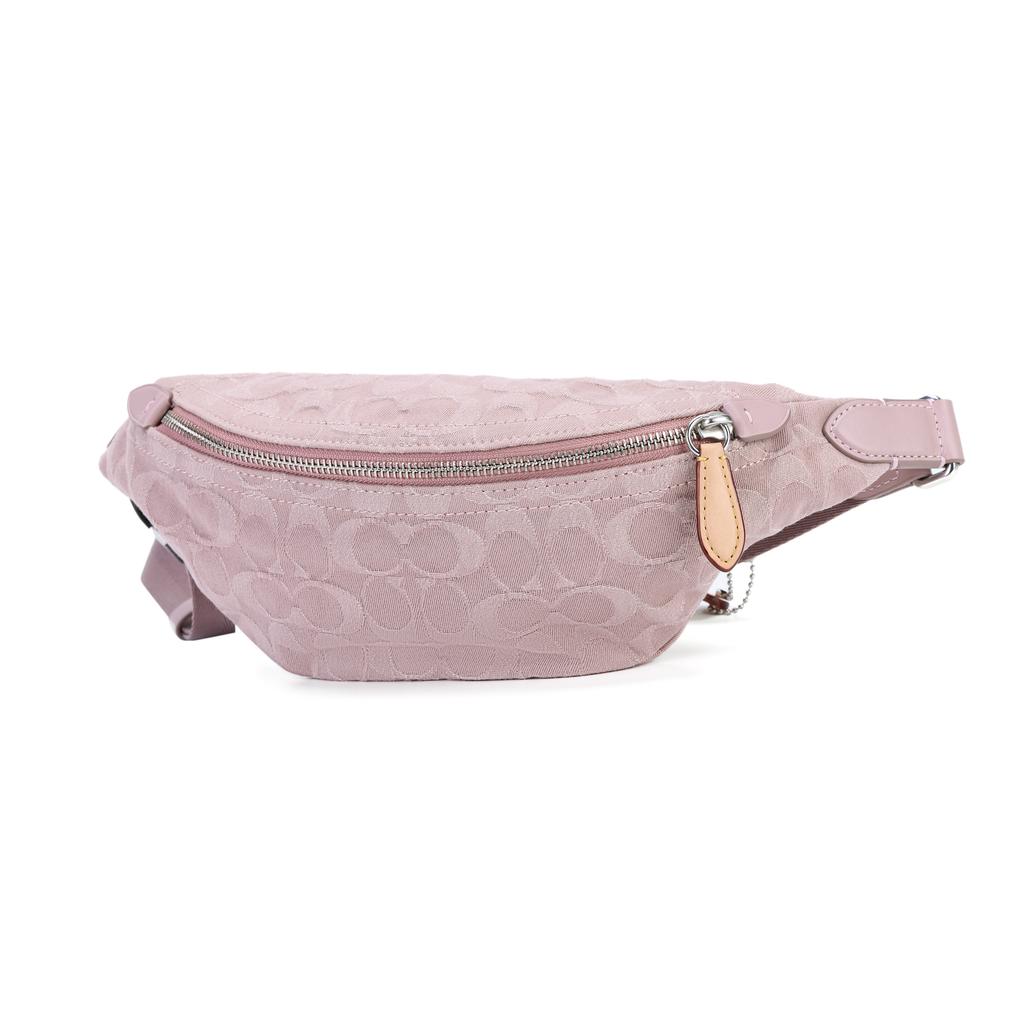 Coach Charter 34 Solid Color Embossed Logo Classic Floral Fabric Chest Bag Women Bags Purple CJ825-MBS