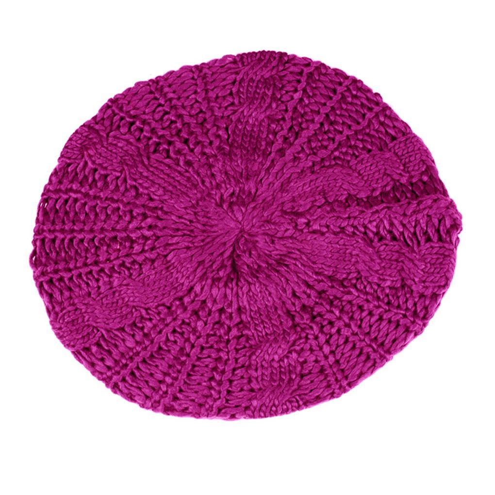 

Fashion Warm Winter Women Beret Braided Baggy Knit Crochet Beanie Hat Ski Cap