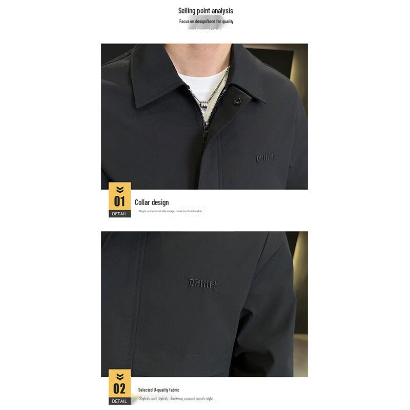 PLAYBOY Men's Spring and Autumn Casual Lapel Jacket