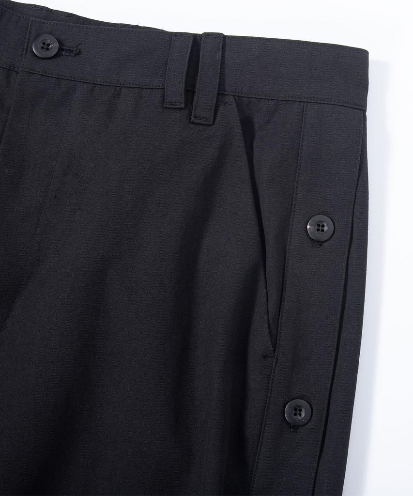 Eichijig Side Placket Cuff Wide Trousers - Black