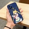CUTE Cartoon S-Sailor M-Moons  Phone Case For iPhone 17,16,15,14,13,12,11 Plus,Pro Max,XS,Soft Silicone Black Cover