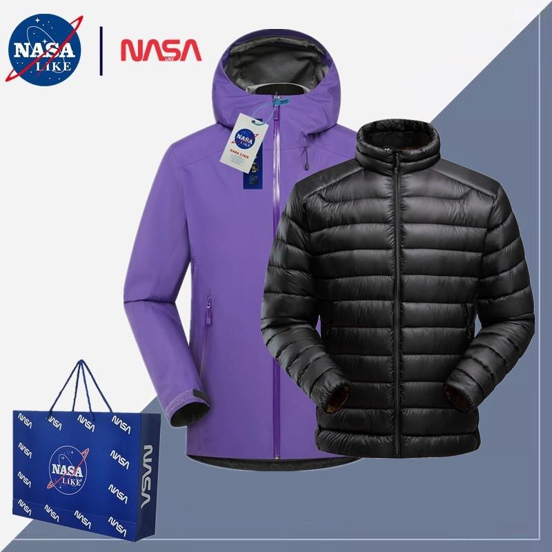 LT Series Unisex Outdoor 2-in-1 Jacket With Duck Down Liner Hiking Skiing Camping
