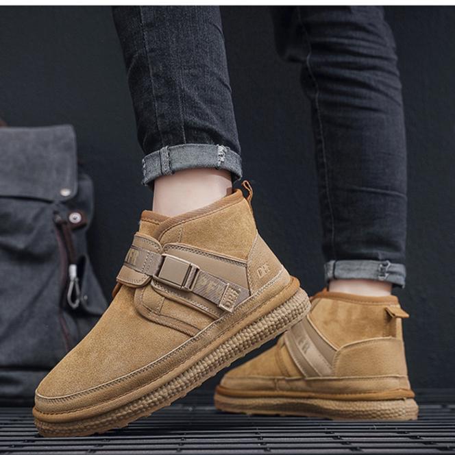 Męskie buty śnieżne Zimowe Nowe, codzienne, uniwersalne, bawełniane buty, antypoślizgowe, oddychające, podszyte polarem, ciepłe, krótkie buty, bawełniane buty