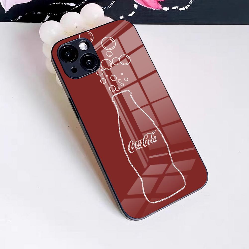 Custodia per Telefono A-coca-ES C-colaES Drink Per IPhone 17 Pro Max 16 15 14 Pro Max 13 11 X Xs Xr 8 7Plus Copertura in Vetro