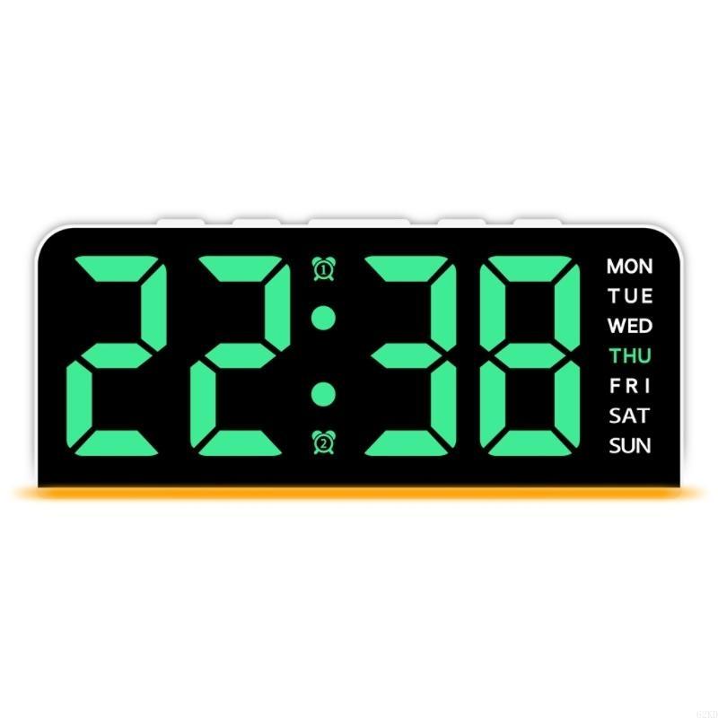 62KD LED Desk Clock With Bottom Lighting Brightness Control For Home and Office