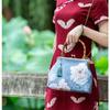 Johnature Retro Elegant Women Handbag Chinese Style Cheongsam Ladies Hand Bags Banquet Floral Handmade Shoulder Bags