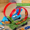 Dinosaurier-Bahnauto Schienenbahn Spielzeug Hai DIY Zusammenbaubare Schiene Kinder Spielzeugfahrzeuge Lernspielzeug Für Jungen Geschenk