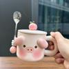 Holiday Gift for Girls Piggy Cup Gift for Best Friend Girlfriend Practical Water Cup Creative Gift Box Mug