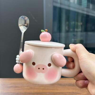 Feiertagsgeschenk für Mädchen Sparschwein-Tasse Geschenk für beste Freundin Freundin Praktischer Wasserbecher Kreative Geschenkbox Tasse