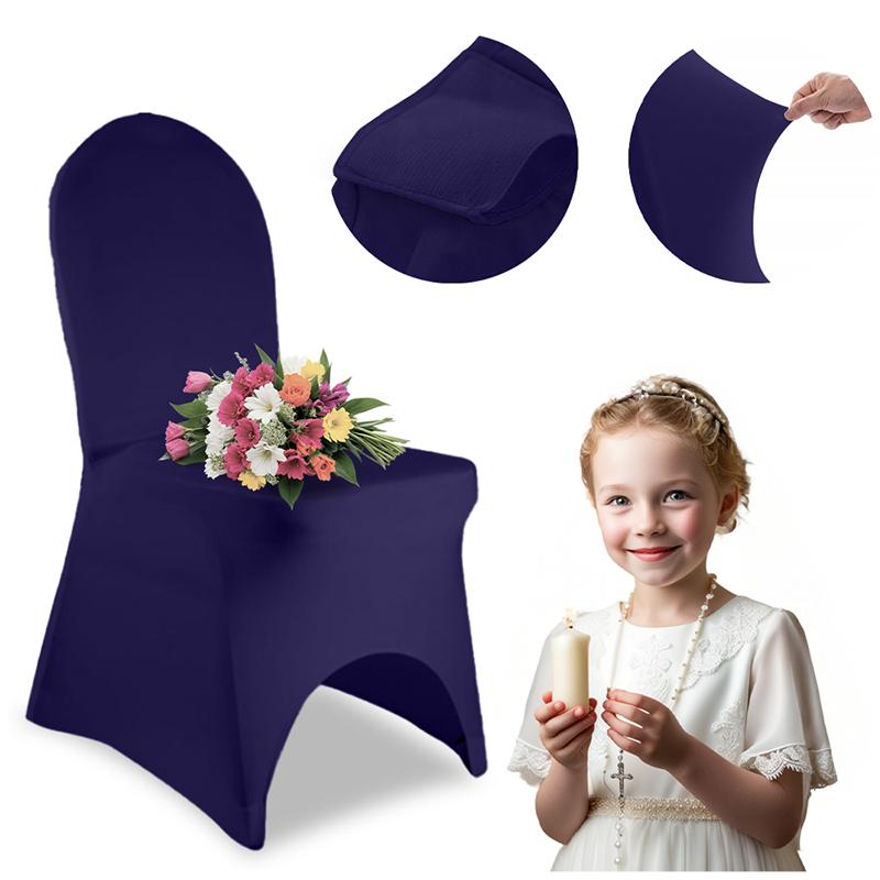 Navy Blue Premium Elastic Chair Cover