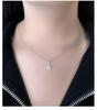 Sterling Silver Simulated Moissanite Snowflake Pendant Necklace for Women - Elegant Fashion Jewelry