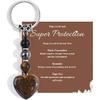 Natural Healing Crystal Heart Keychain Inspirational Gifts for Women Her