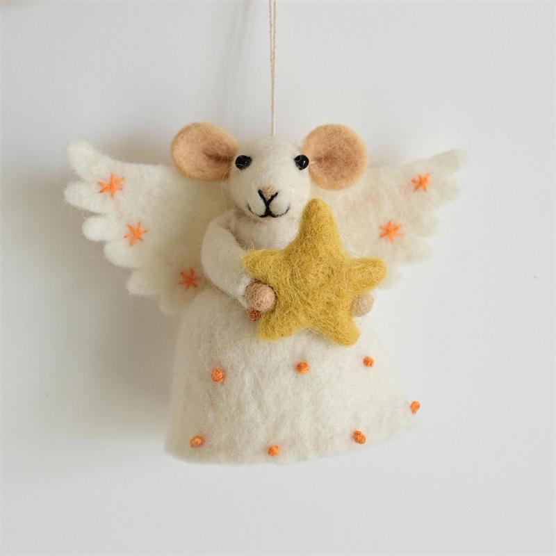 Handmade Wool Felt Animal Keychain Ornament