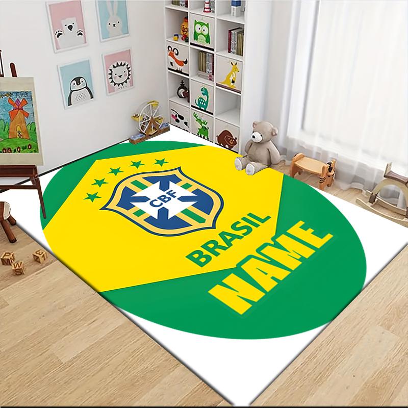 Custom Name Nautical Crest Emblem Carpet Rug Customizable Soft Washable Anti-Slip Home Living Room Sofa Mats Personalized Rug. 0909200