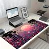 Flowers and Moon Mouse Pad Large Rubber Base Anti-slip PC Desk Accessories Mousepad for Office and Gamer Keyboard Mats Decor Mat