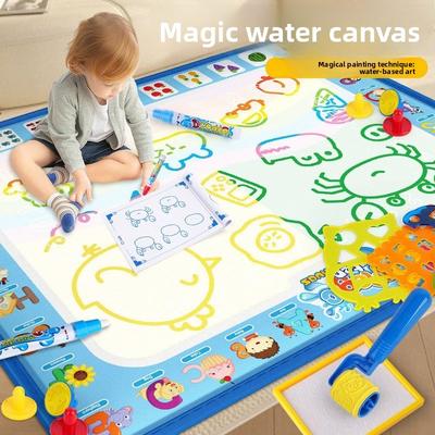 Non-Toxic Magic Water Canvas Graffiti Drawing Board Repeatedly Doodle Water Painting Carpet Reusable Drawing Mat Children Toy Gift