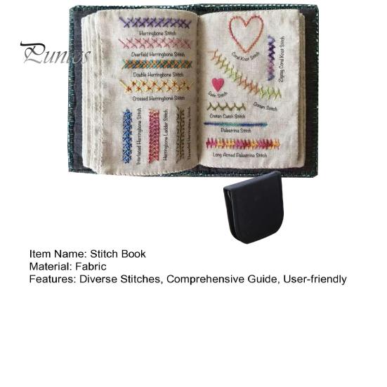 Embroidery Stitch Book DIY Stitch Book Beginners Adults Sewing Book Needlework Stitch Manual Gift for Sewing Embroidery Lovers
