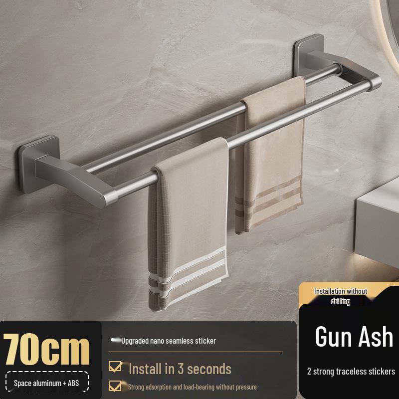 Punch-Free Wall-Mounted Multi-Functional Bathroom Storage Rack