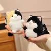 12Cm Chubby Round Cute Plush Cat Keychain Soft Squeezable Stress Relieving Stuffed Toy Kawaii Kitten Calico Cats Doll