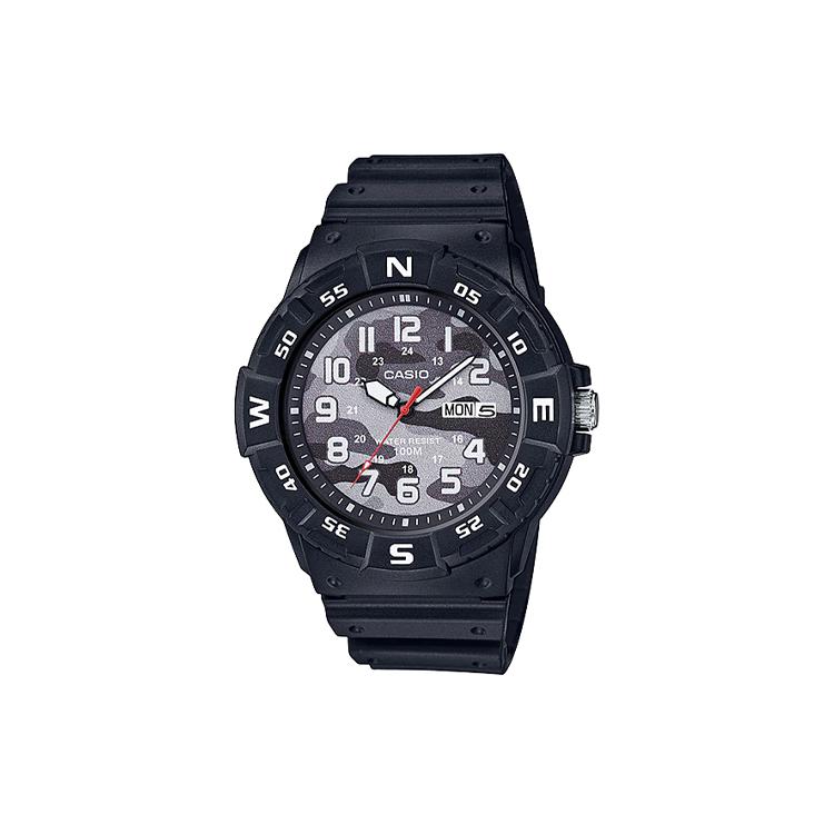 CASIO Men Liquid Crystal/Analog Dual Display Series Gray Watch MRW-220HCM-1B MRW-220HCM-1B Black Strap