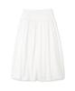 MILLO WOMEN Balloon Shirred Maxi Skirt [White]